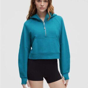 lululemon athletica Women's Hawaiian Blue Half Zip Hoodie Size XS/S EUC